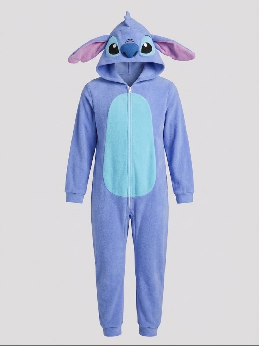 Disney Lilo & Stitch Plush Character Hooded Onesie Sleepwear | Kids Size 10